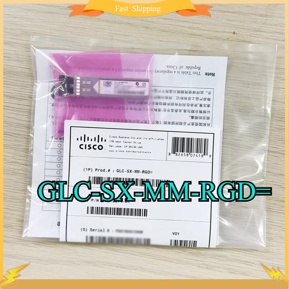 GLC-SX-MM-RGD= NEW CISCO 1000BASE-SX 850NM SFP Transceiver Module
