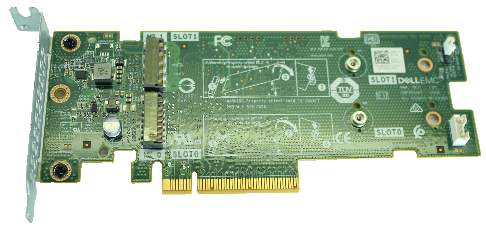 Dell PowerEdge M.2 X2 Solid State Storage Adapter Card PCIe Low Profile 061F54