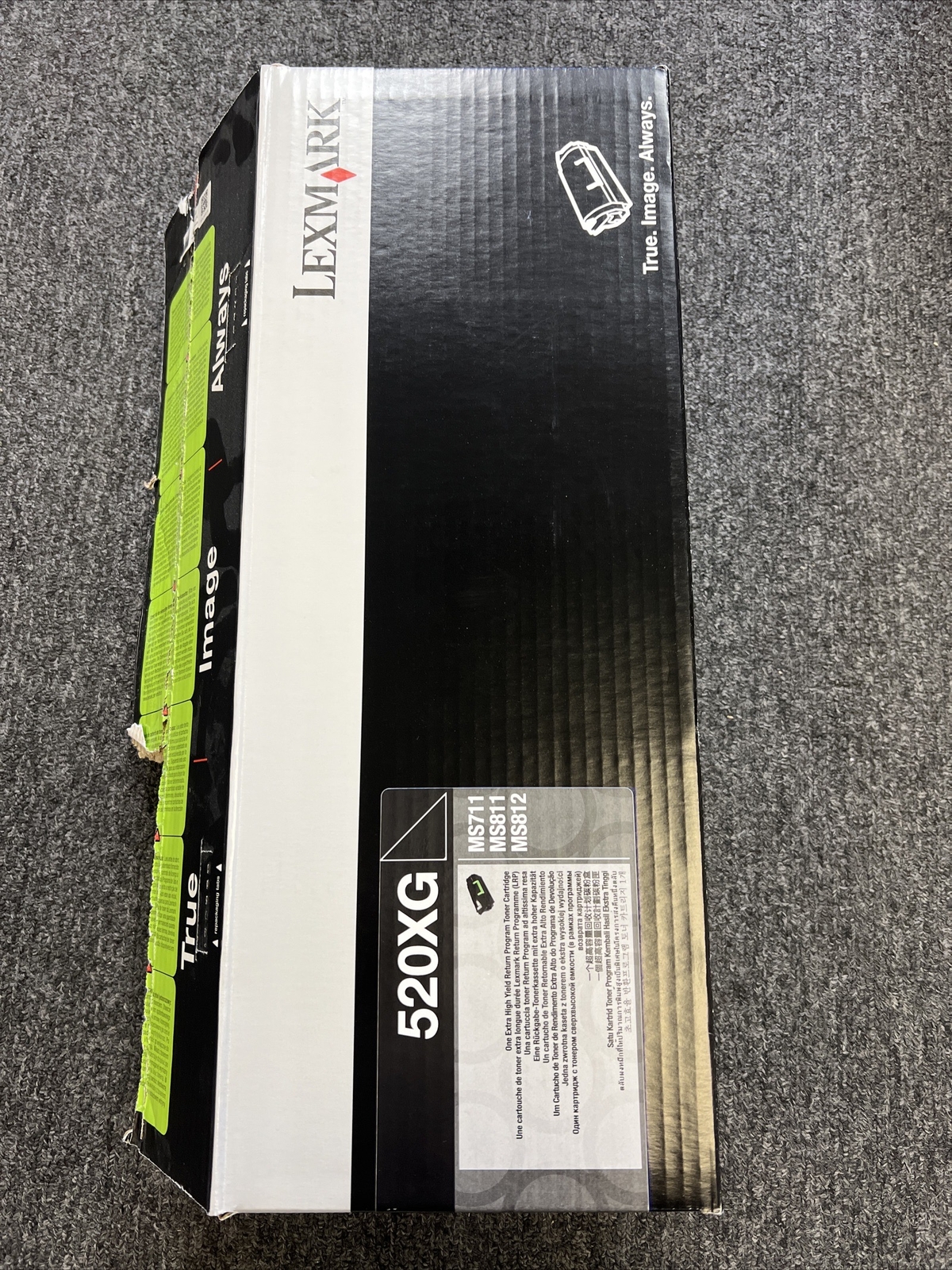 New Open Box Genuine Lexmark 520XG MS711 MS811/12 Extra High Yield Toner 52D0X0G