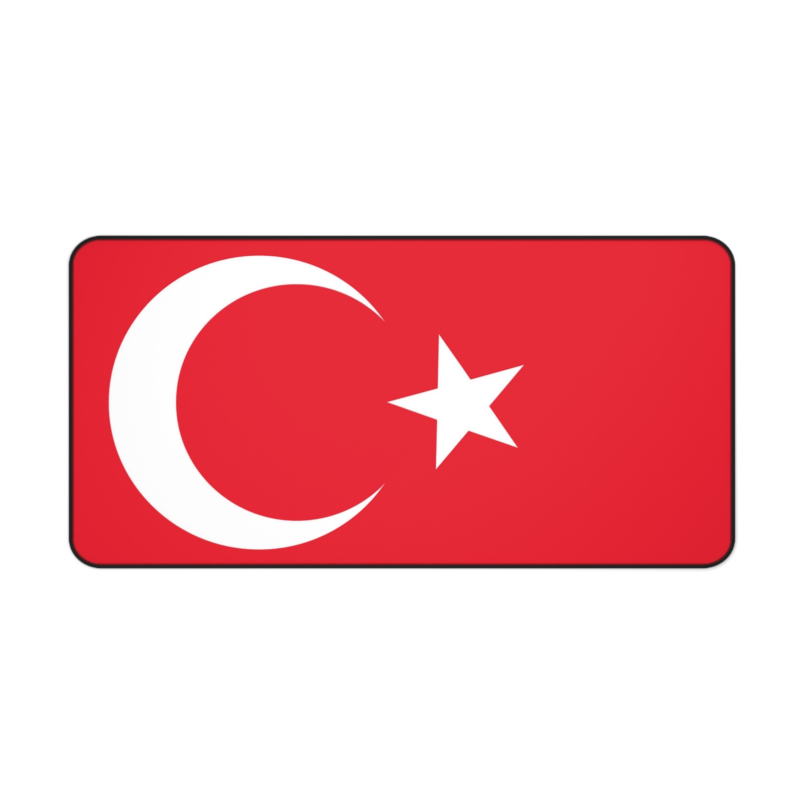 Turkish Crescent and Star Desk Mat | Turkey Flag Mouse Pad