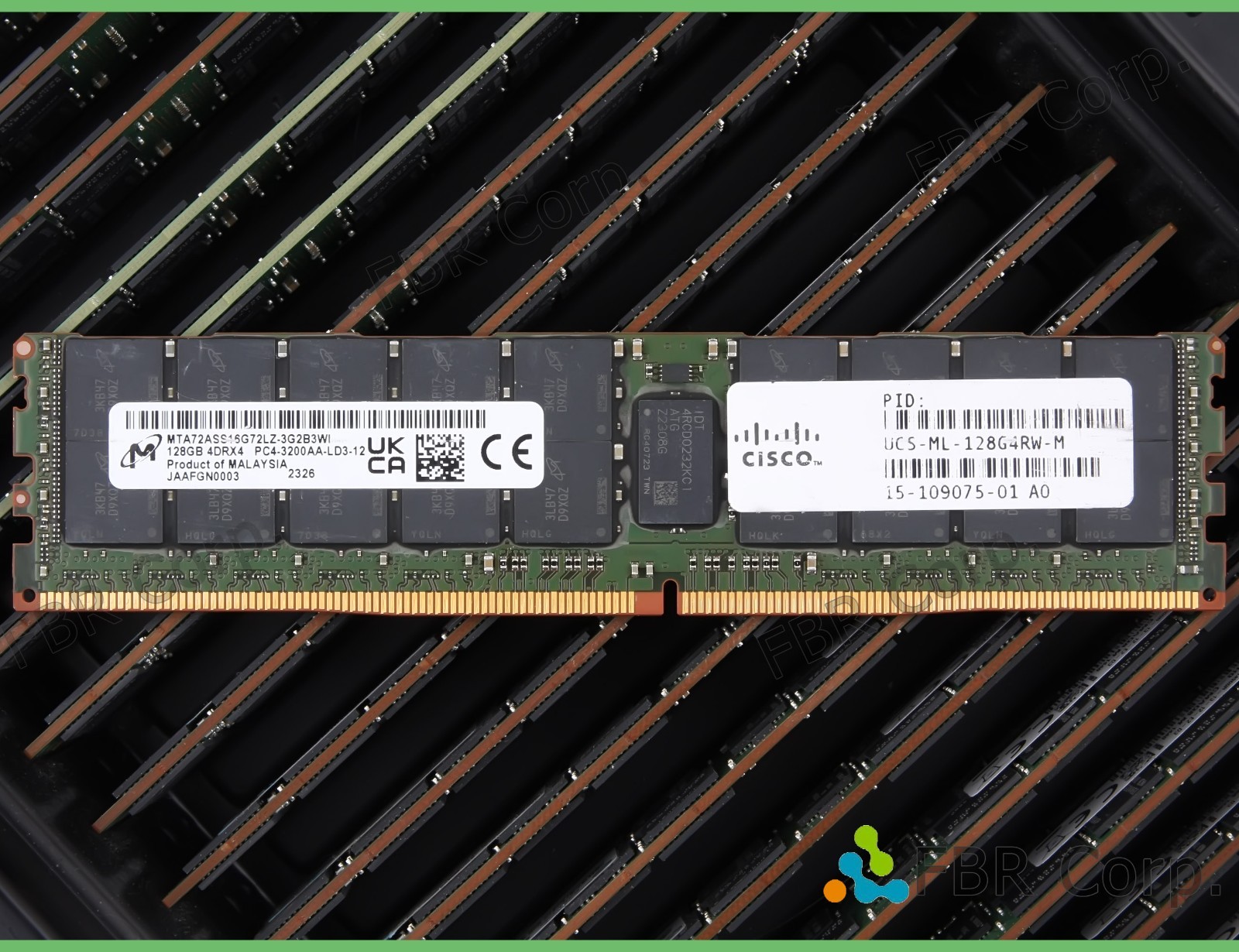 Grade A Micron Cisco 128GB PC4-3200AA DDR4 4DRX4 LRDIMM RAM MTA72ASS16G72LZ-3G2