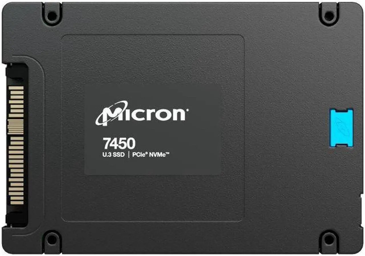 Micron 800GB 7450 MAX SSD U.3 PCIe 4.0 (NVMe) Model MTFDKCC800TFS-1BC1ZABYYR