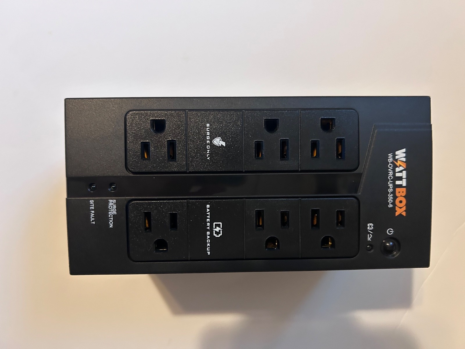 WattBox WB-OVRC-UPS-350-6 Desktop UPS 350VA 210W 120V 6 Outlets Black
