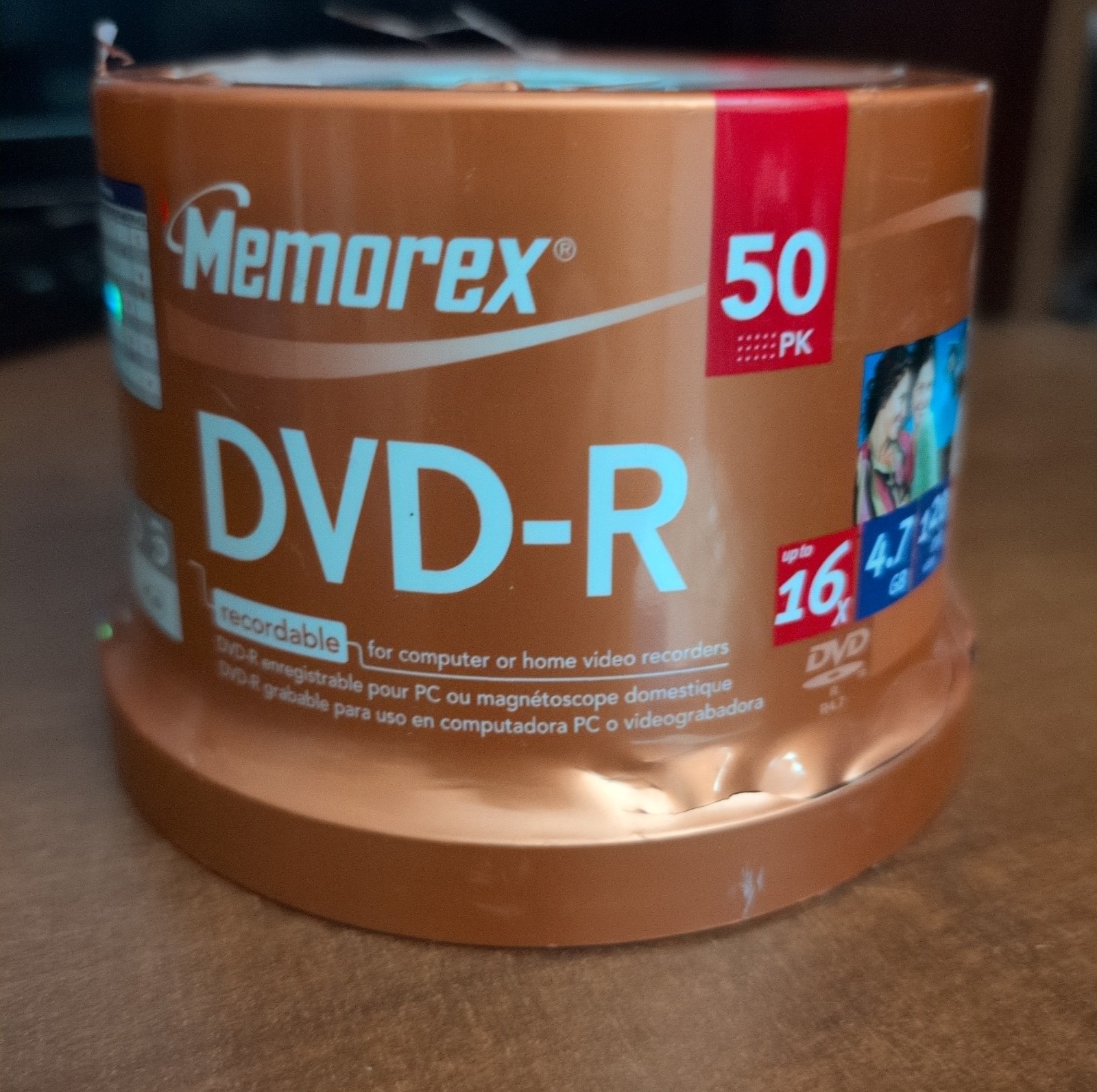 Memorex DVD-R 50 Pack Spindle 4.7GB 16x 120min Blank Media New Recordable Discs