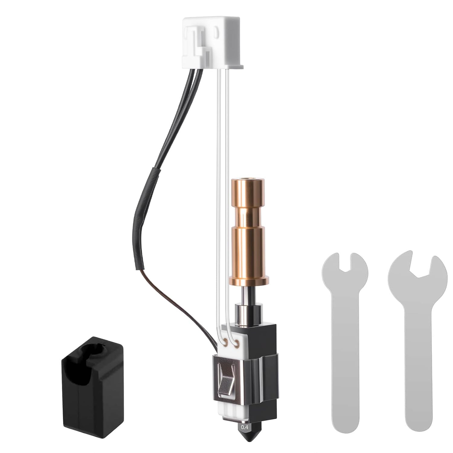 Upgrade Kobra S1 Ceramic Hotend,0.4Mm Hardened Steel Nozzle+Heating Block