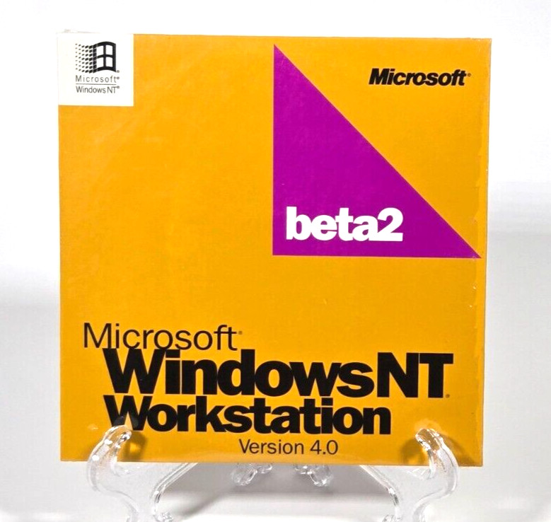 ULTRA RARE Sealed Microsoft Windows NT Workstation Beta 1996 CD Disc 28 yrs Old