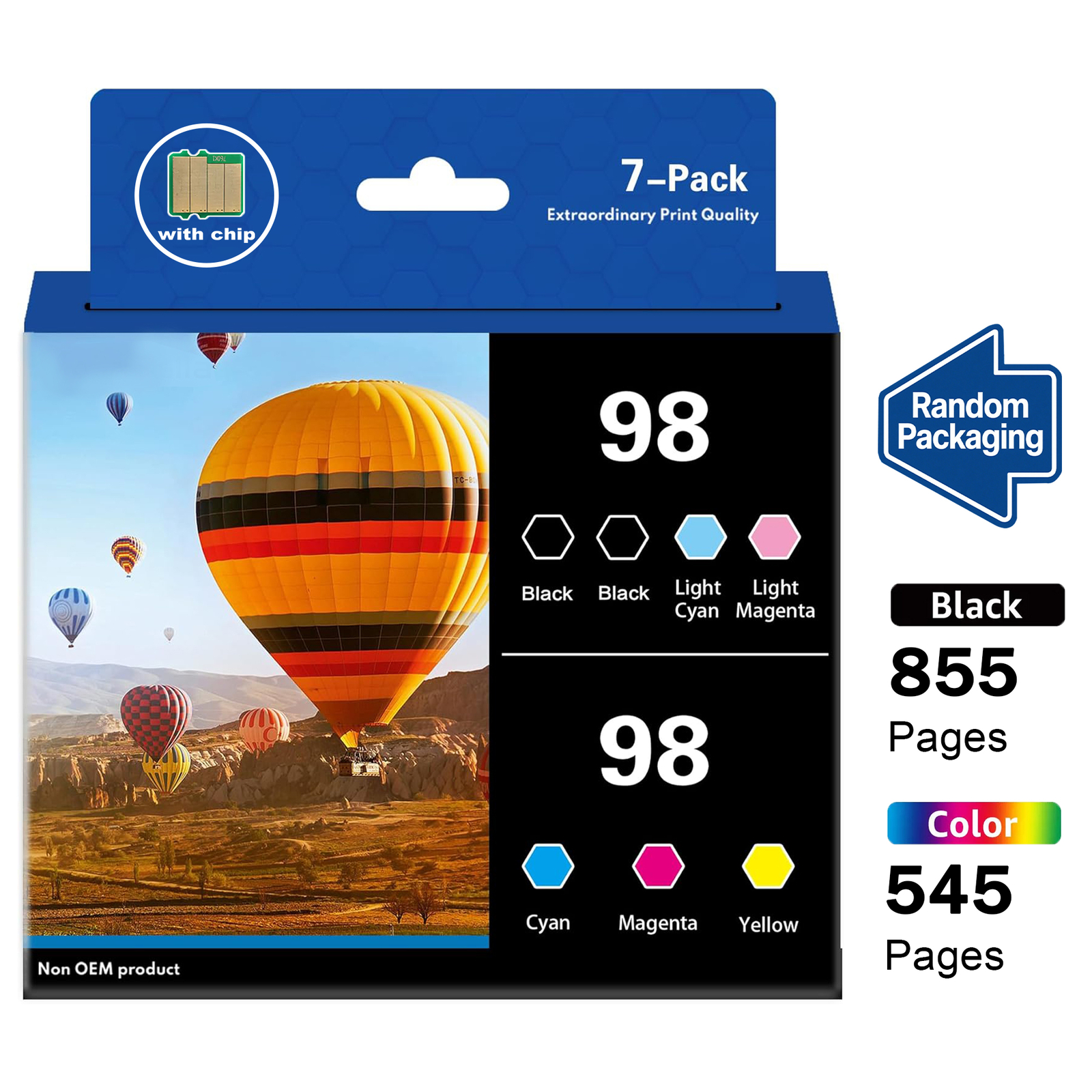 NEW 7PK 98 T098 Color Ink for Epson Artisan 725 800 810 700 837 710 730 835