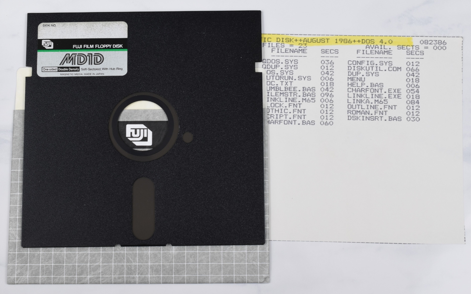 Vtg Fuji Computer Floppy Disk - Rare, IBM PC, Untested, As-Is Antic Aug 86