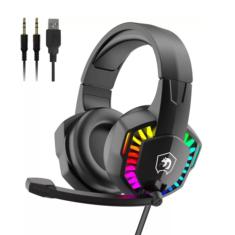 RGB Gaming Headset 3.5mm Wired LED Over-Ear Comfort Headphone For XBOX/PS5/PC