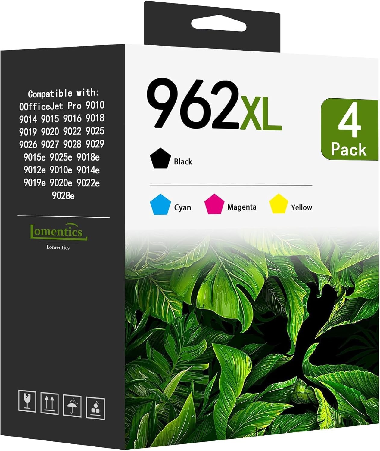 962XL Printer Ink 4-Pack Black/Multi-Color