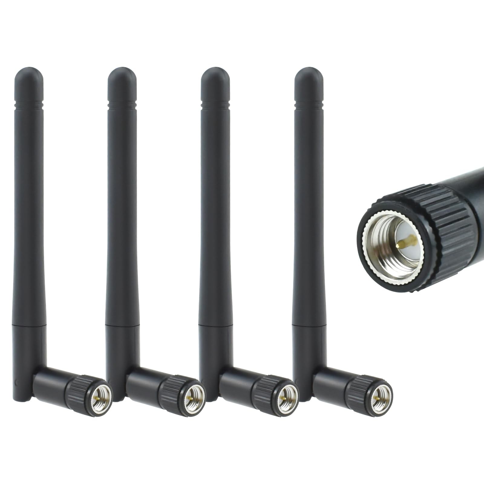 4 Pack 2.4GHz / 5.8GHz Dual Band WiFi Antenna, 3dBi MIMO SMA Male Antenna