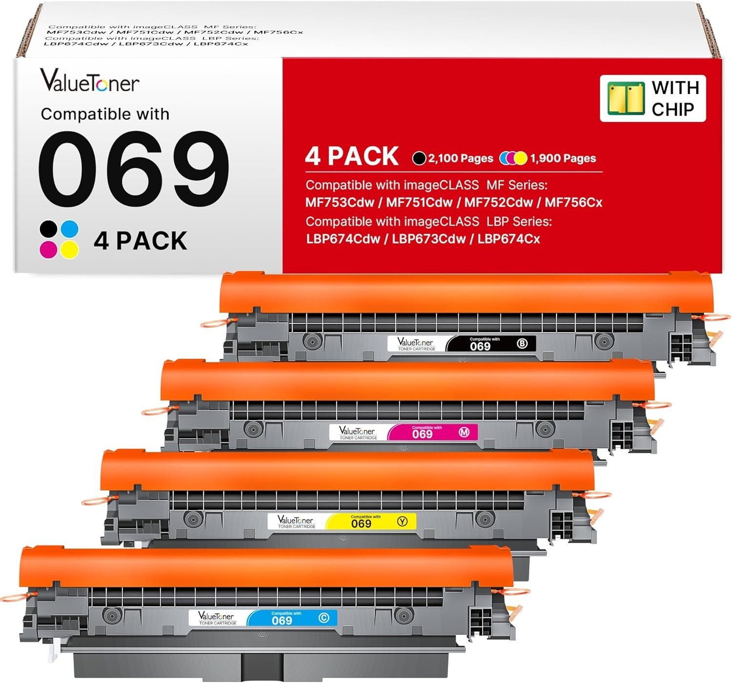 Compatible 069 Toner Cartridge for Canon 069 H MF753Cdw MF752Cdw LBP674Cdw MF756