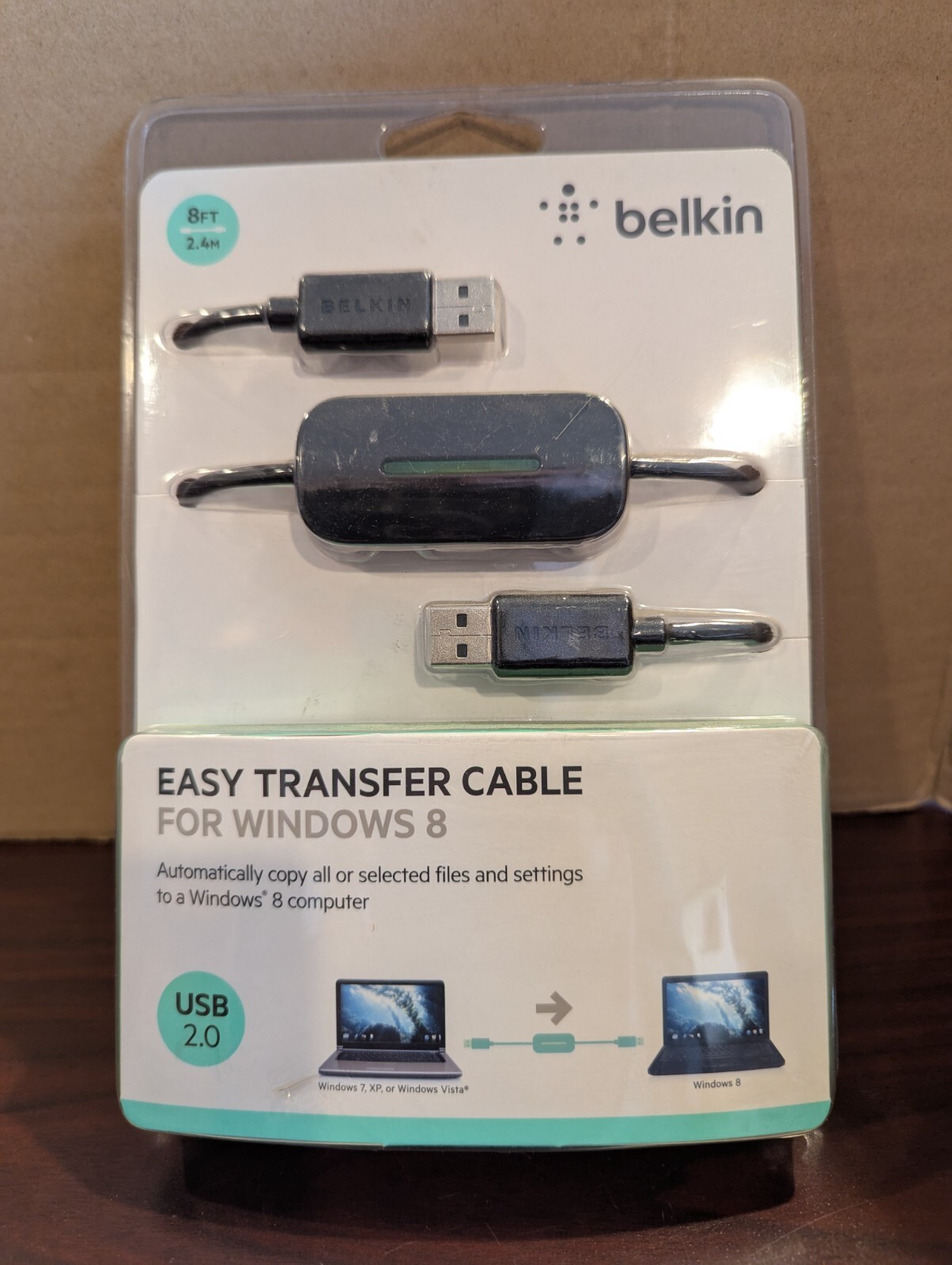 Belkin Easy Transfer Cable for Windows 8 USB 2.0  BRAND New Unopened