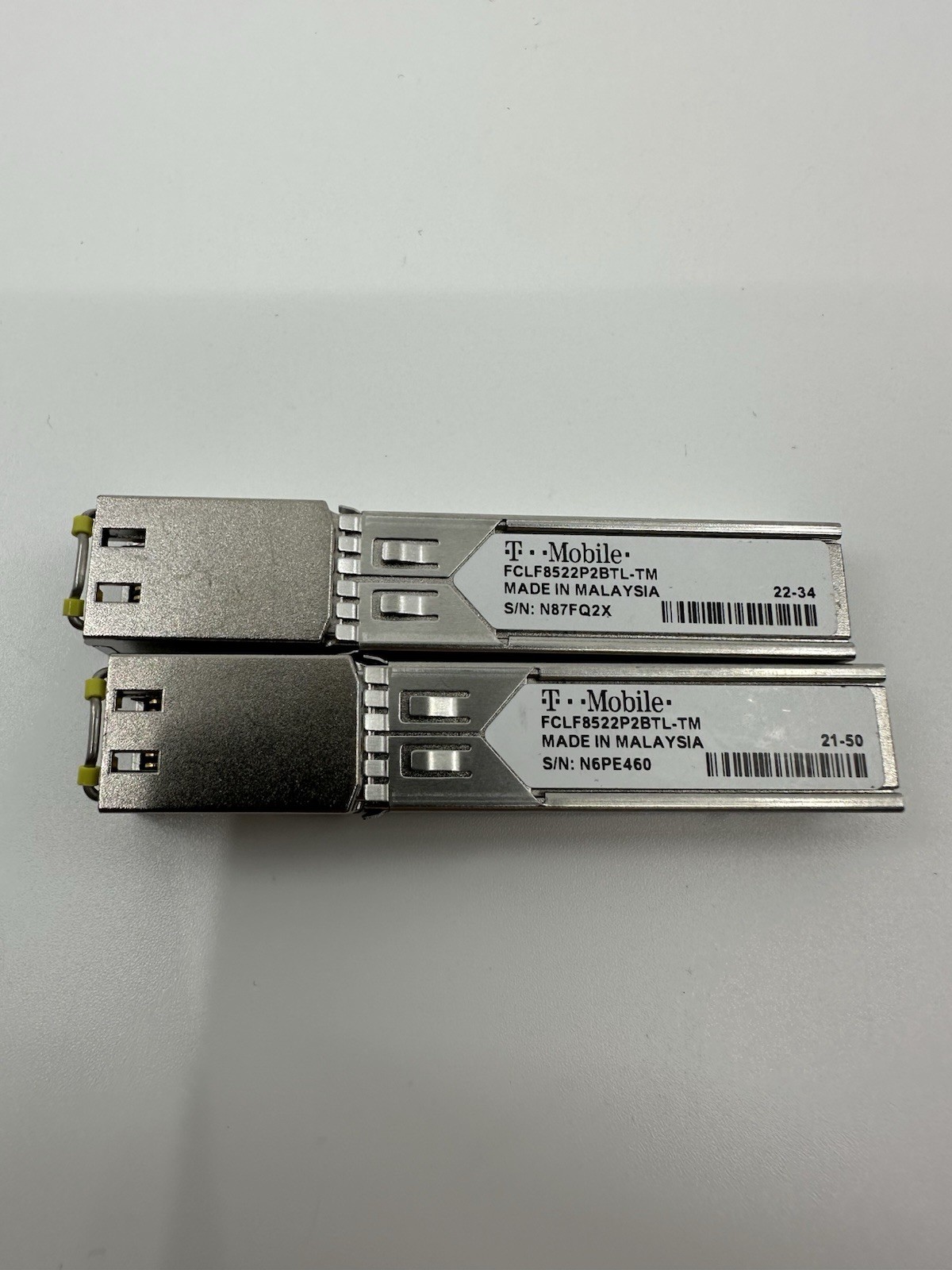 2x Finisar FCLF8521P2BTL-TM Active Copper SFP RJ45 Transceiver Module T-Mobile
