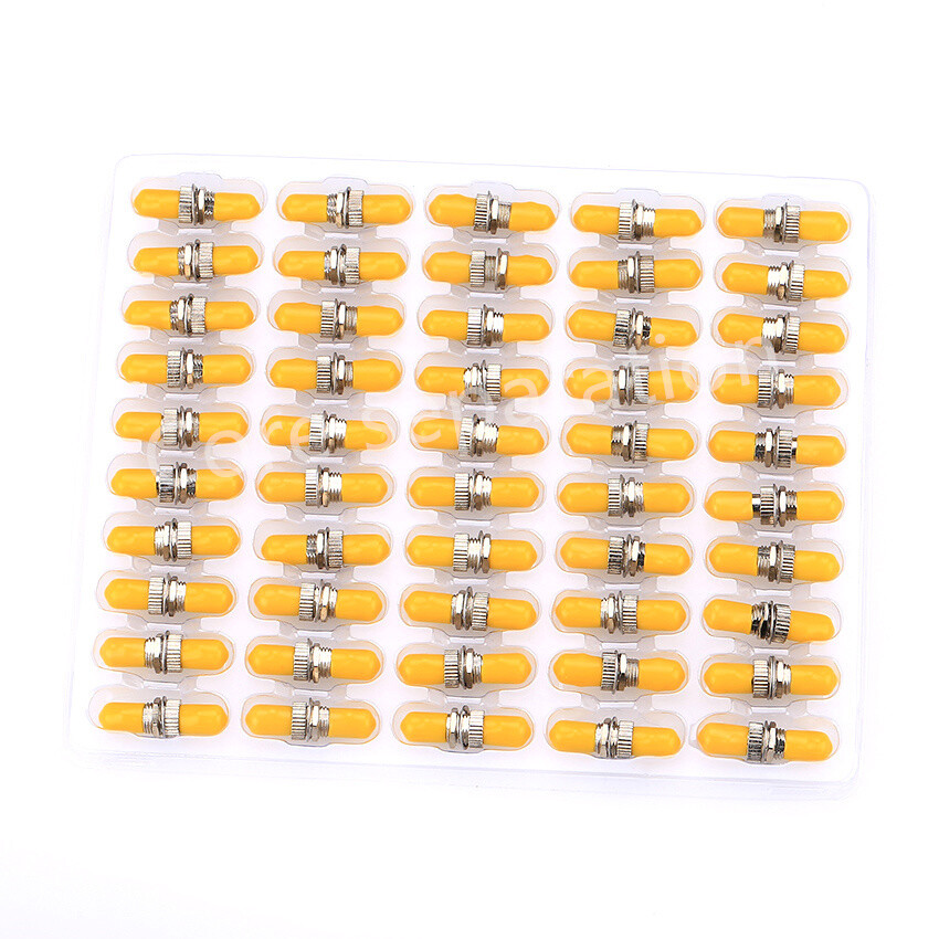 50Pcs ST to ST UPC SM Fiber Optical Connector Optic Adapter Flange Coupler ST-ST