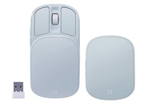 Digio2 Wireless Quiet 5-Button Compact Mouse Slide Cover Blue LED Mint Z0515