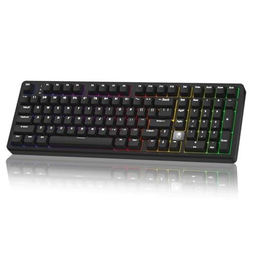 LEOBOG HI98C Pro Wireless Mechanical Gaming Aluminum Keyboard with Num Pad Black