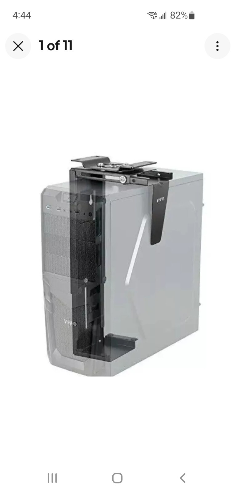 VIVO Black Under-Desk Leg & Clamp Computer Case Holder