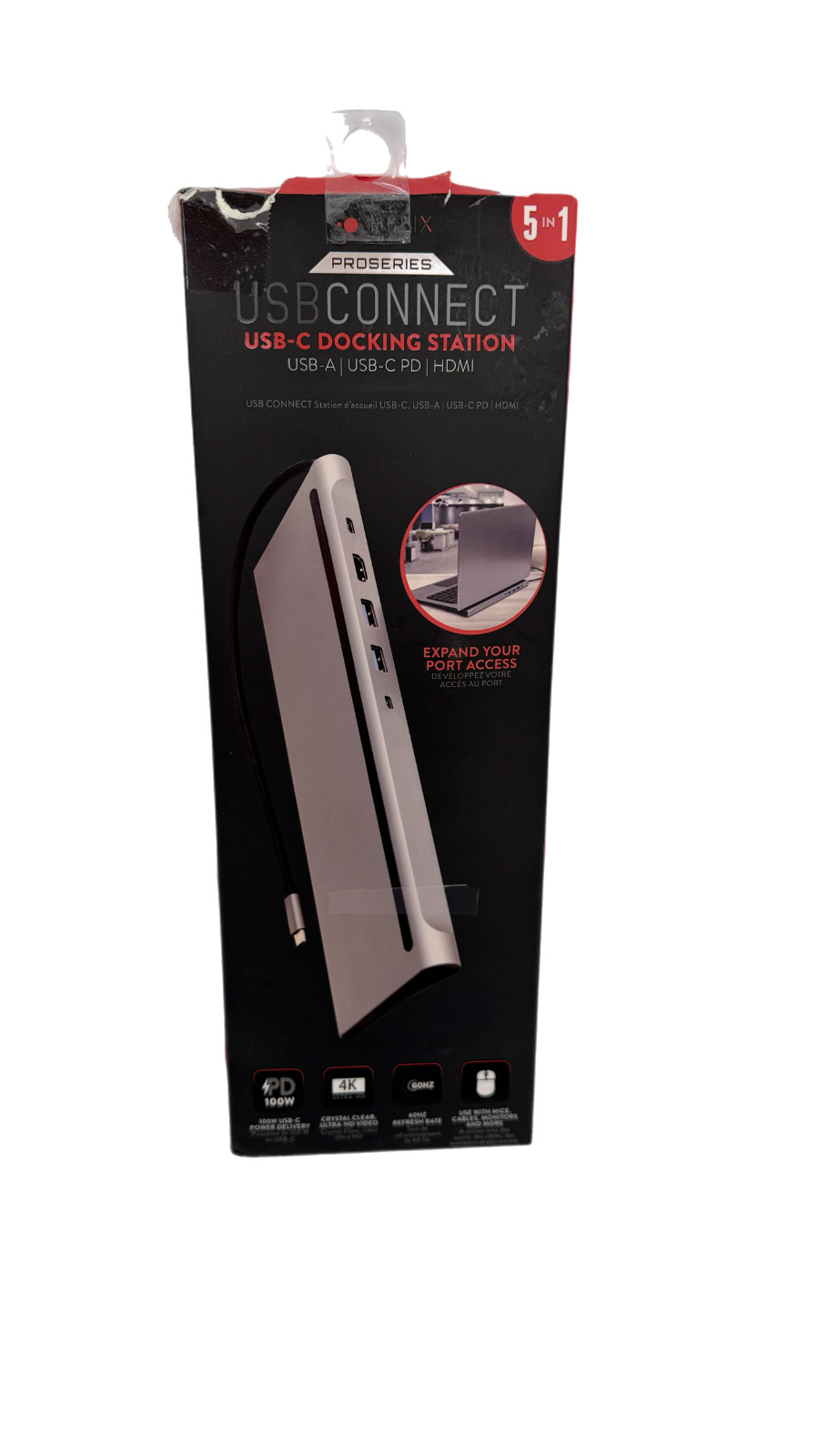 New HELIX 5-in-1 USB-C® Docking Station, USB-A, USB-C, USB-C PD, HDMI