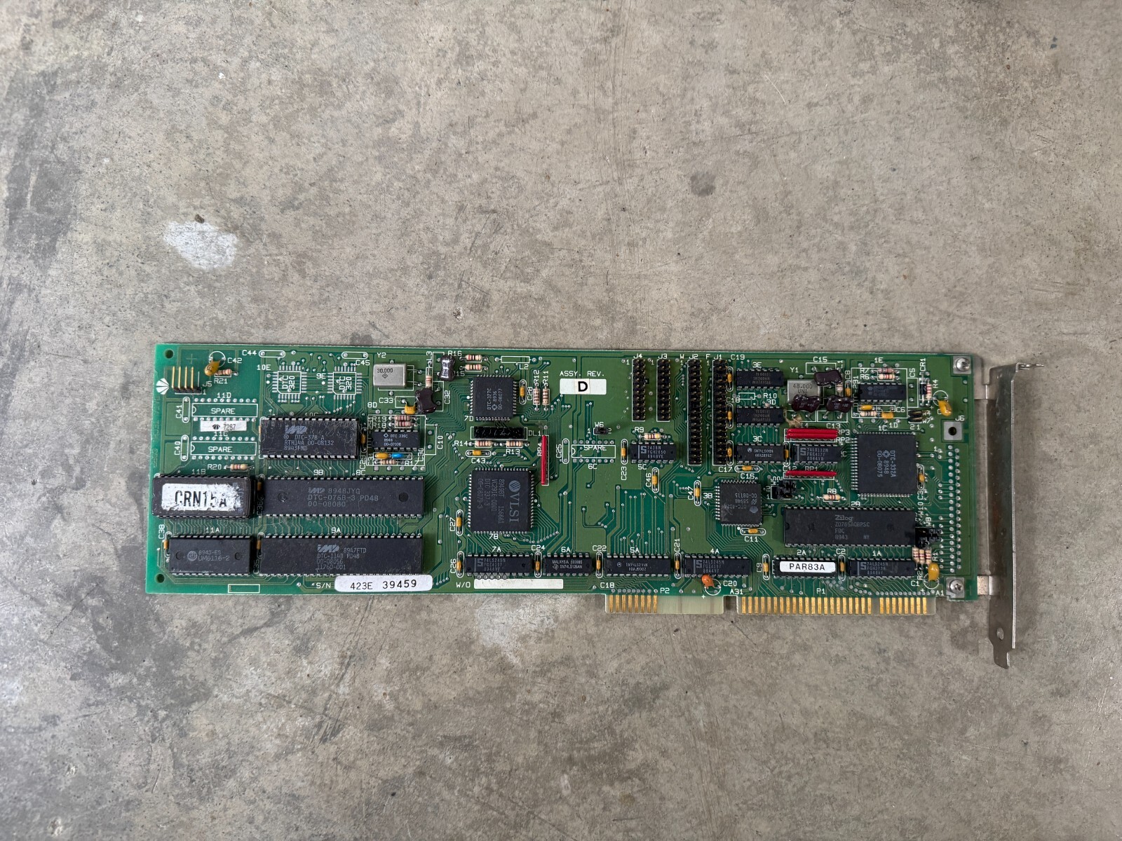Vintage DTC 076B-3 PD48 MFM HDD/FDD Controller Board Rev.A 16-Bit ISA