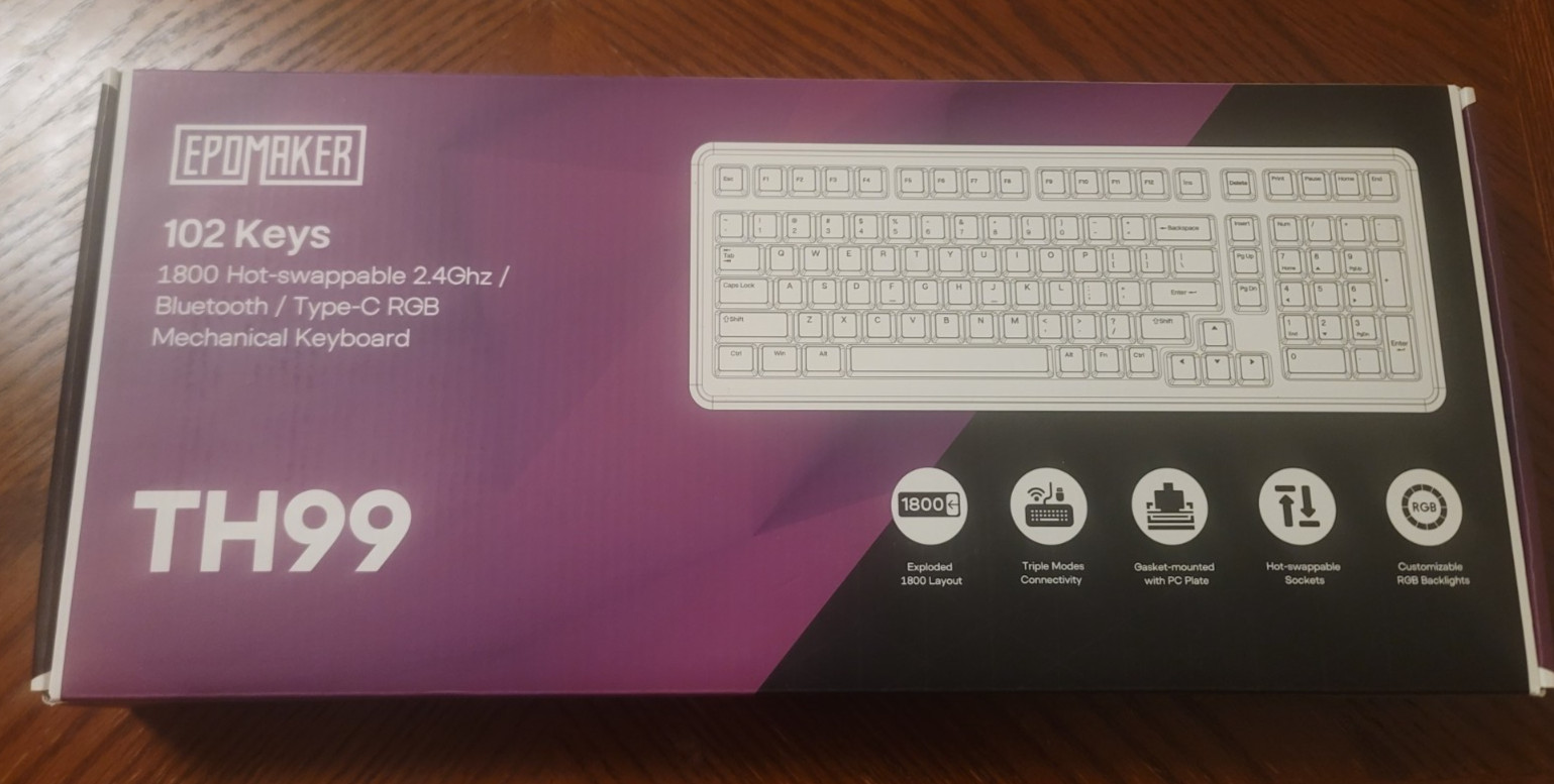 Ends 9/28 11AM PST EpoMaker TH99 Keyboard, Blue and White