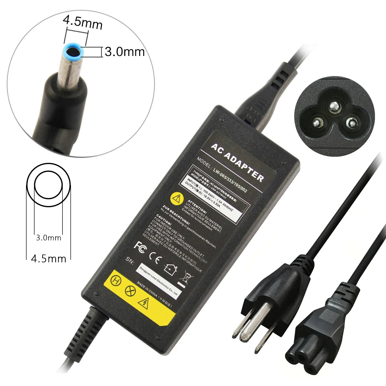 AC/DC Adapter For HP IS 13252 IEC 60950-1 R-41012327 w/Cord Laptop Power Charger