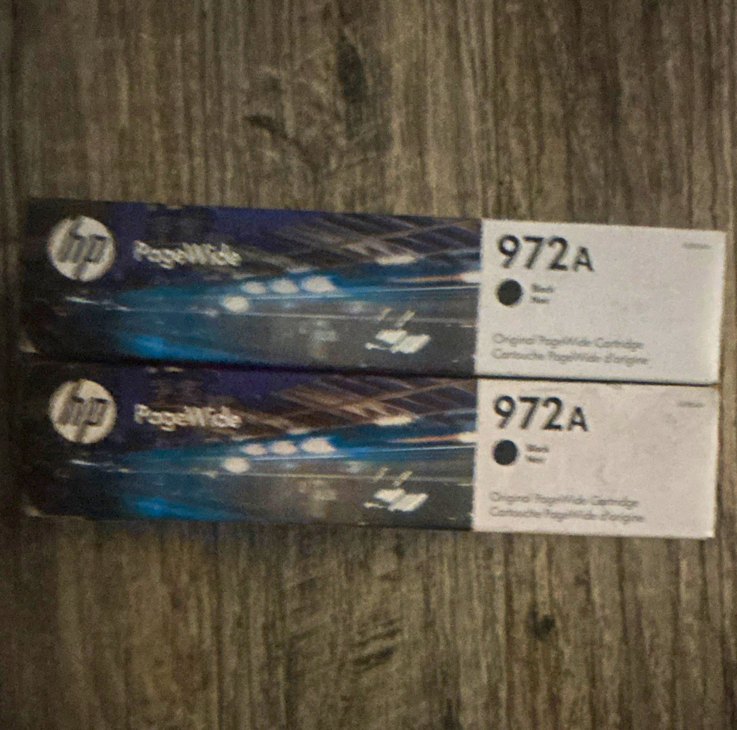 HP 972A PageWide Genuine/Original Black Inkjet Ink Cartridge Lot of 2