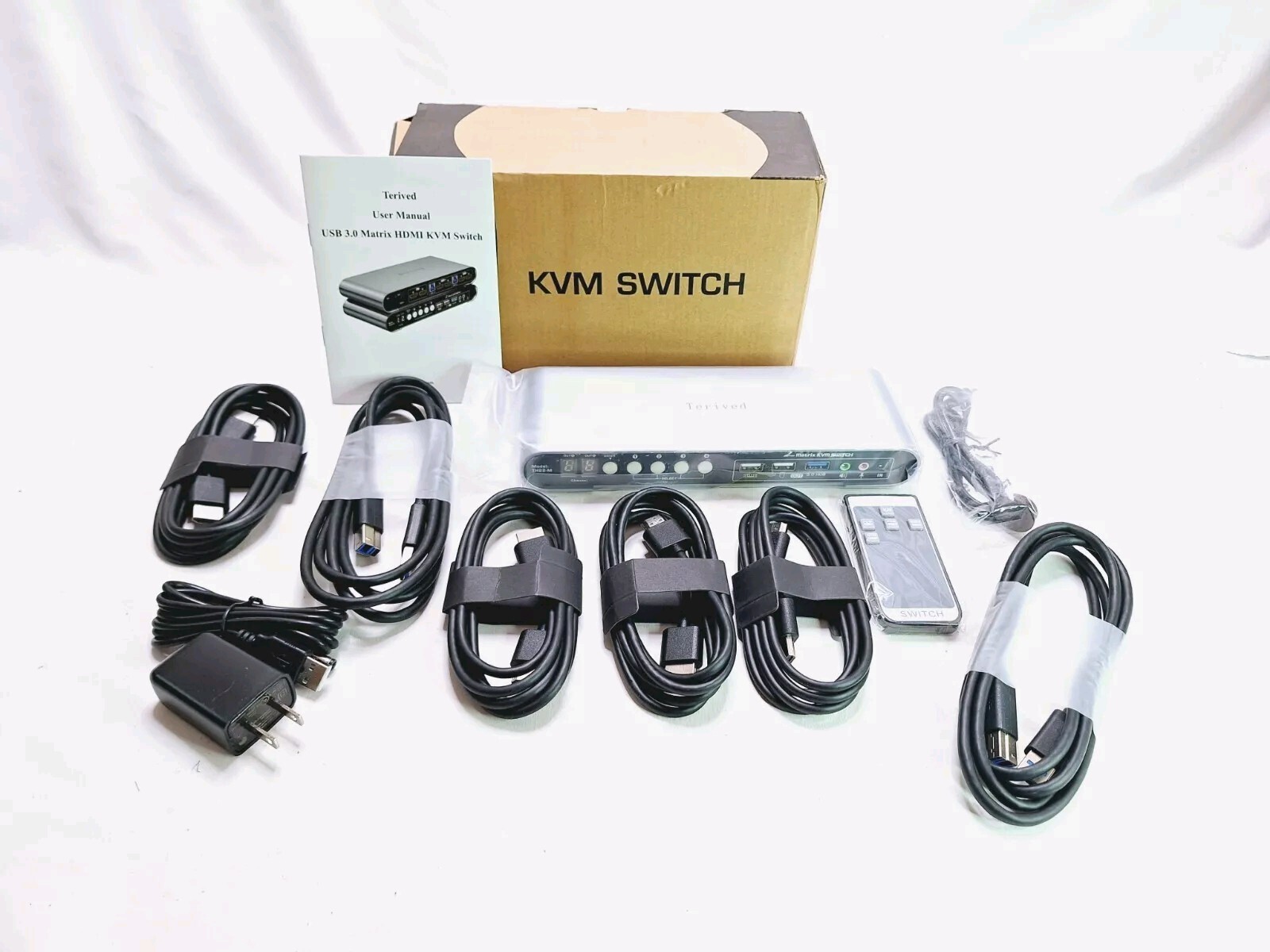 2 Computers 2 HDMI Monitors Matrix Automatic KVM Switch 4K@60Hz Hotkey Switching