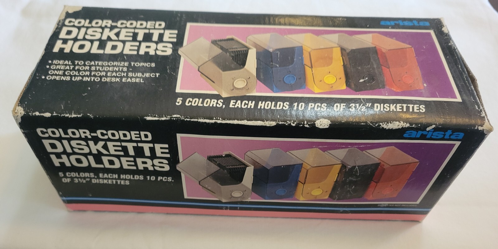 Color-Coded Diskette Holders (5) Each Holds 10 - 3.5 inch Disks