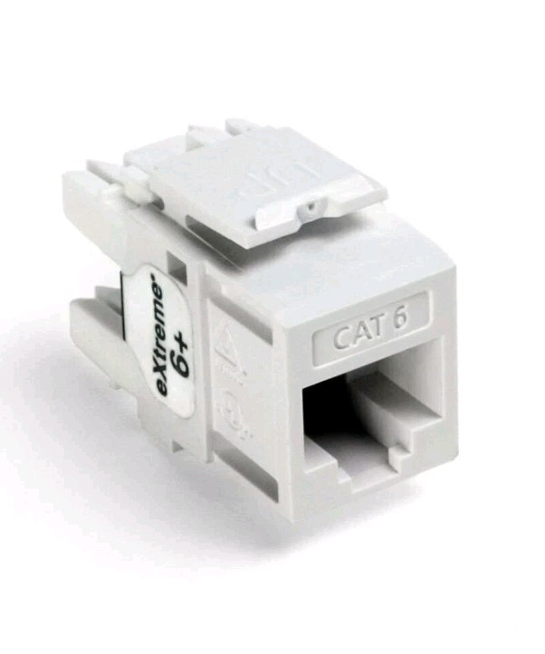 Leviton 61110-BO6 Extreme Quick Port Connector, White , 25-Pack  