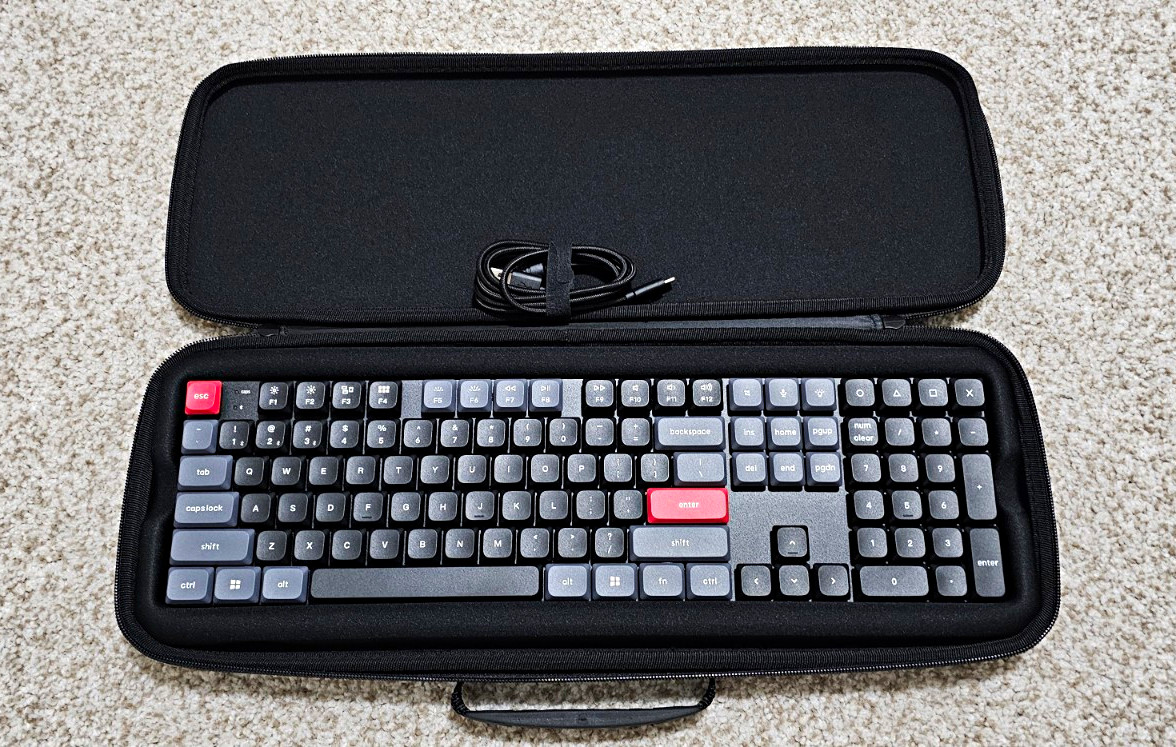 Keychron K5 Pro Low Profile Mechanical Keyboard and Carrying Case