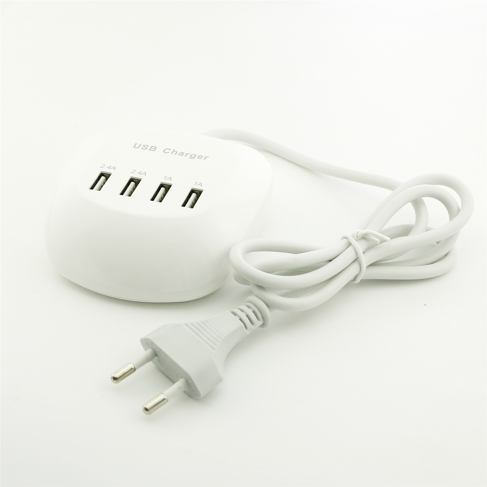 4-Port Fast USB Charging Station Power Adapter Wall Travel Desktop Charger Hub