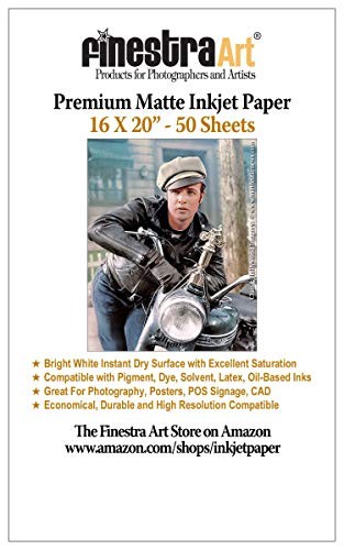 16" X 20" Premium Arctic Matte Inkjet Photo Paper - 50 Sheets