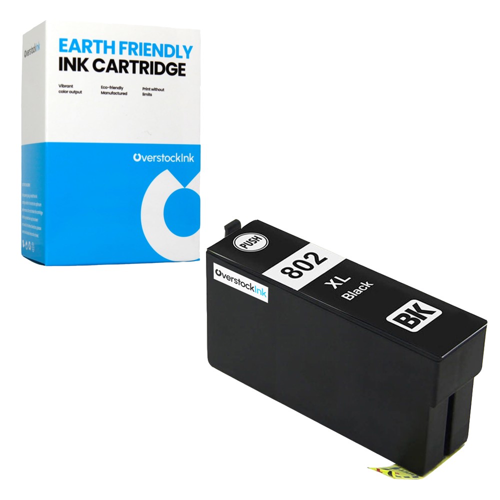 1PK Compatible OSI 802XL Black Ink Cartridge for Epson WorkForce EC-4020 EC-4030