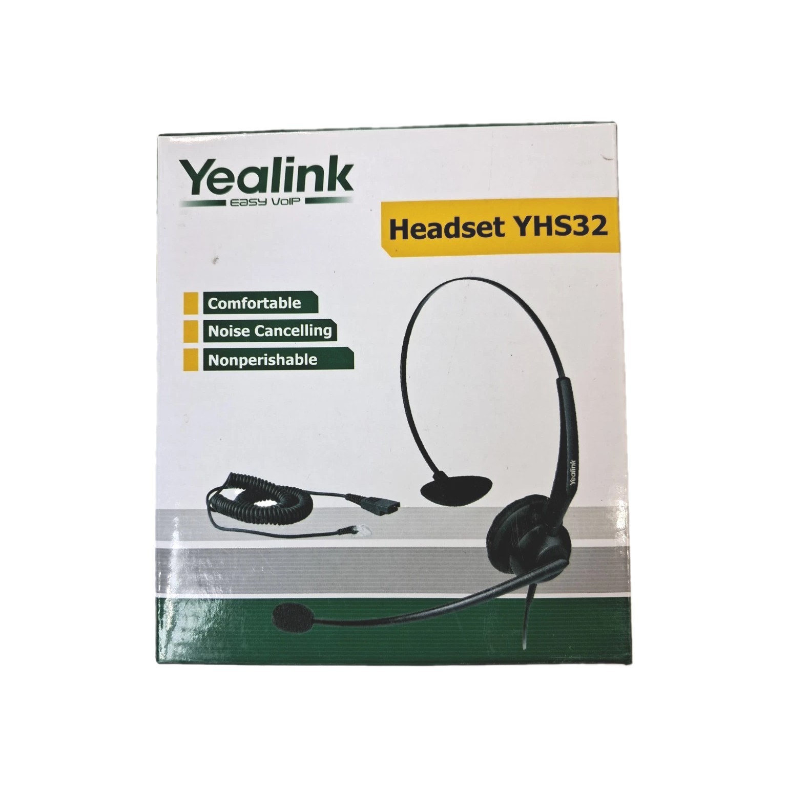 Yealink Headset YHS32 Noise Cancelling RJ9 Quick Disconnect Rotatable Boom Black