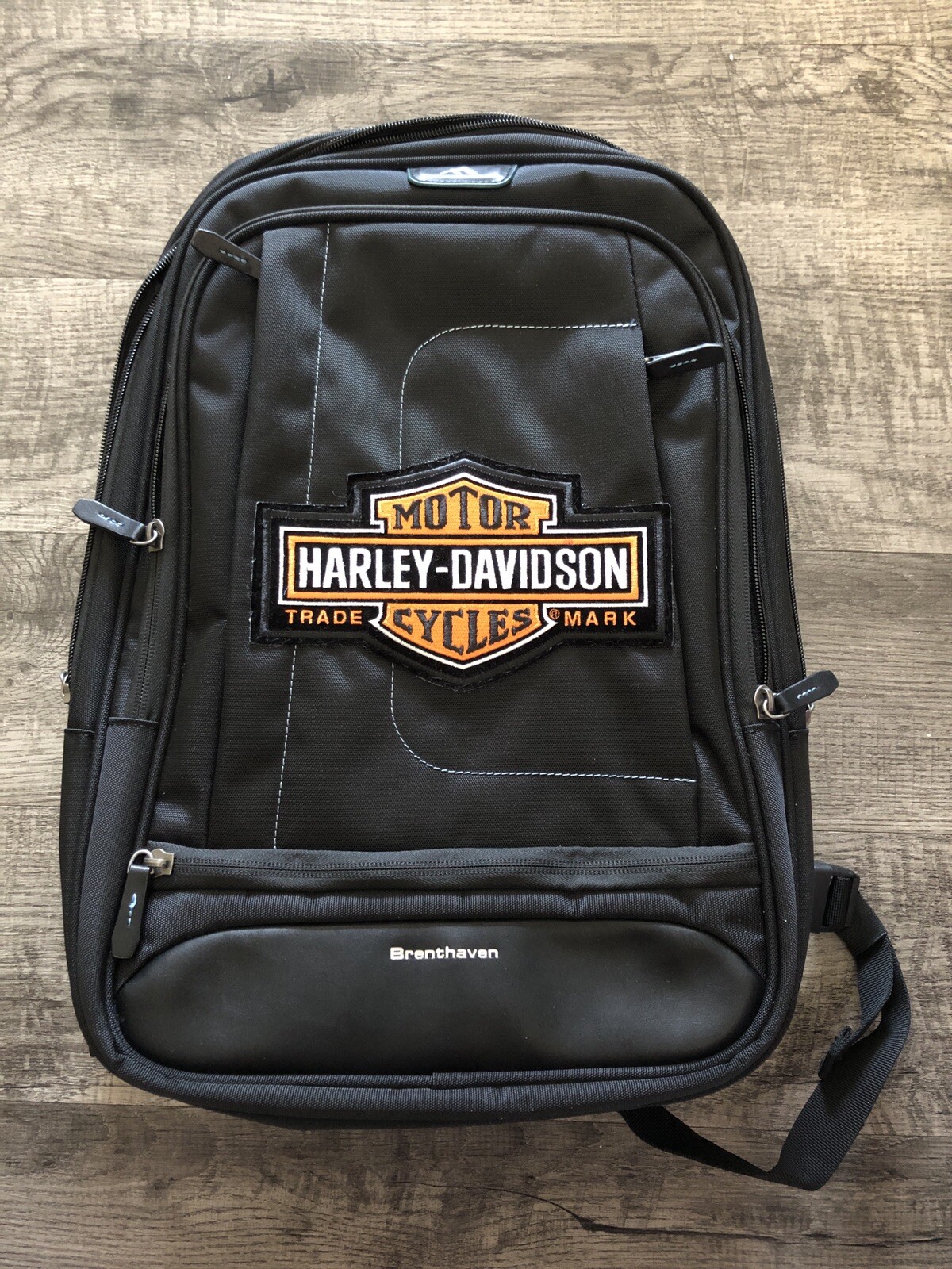 Brenthaven X-Ray friendly Backpack Harley Davison Patch Black New Read Padded