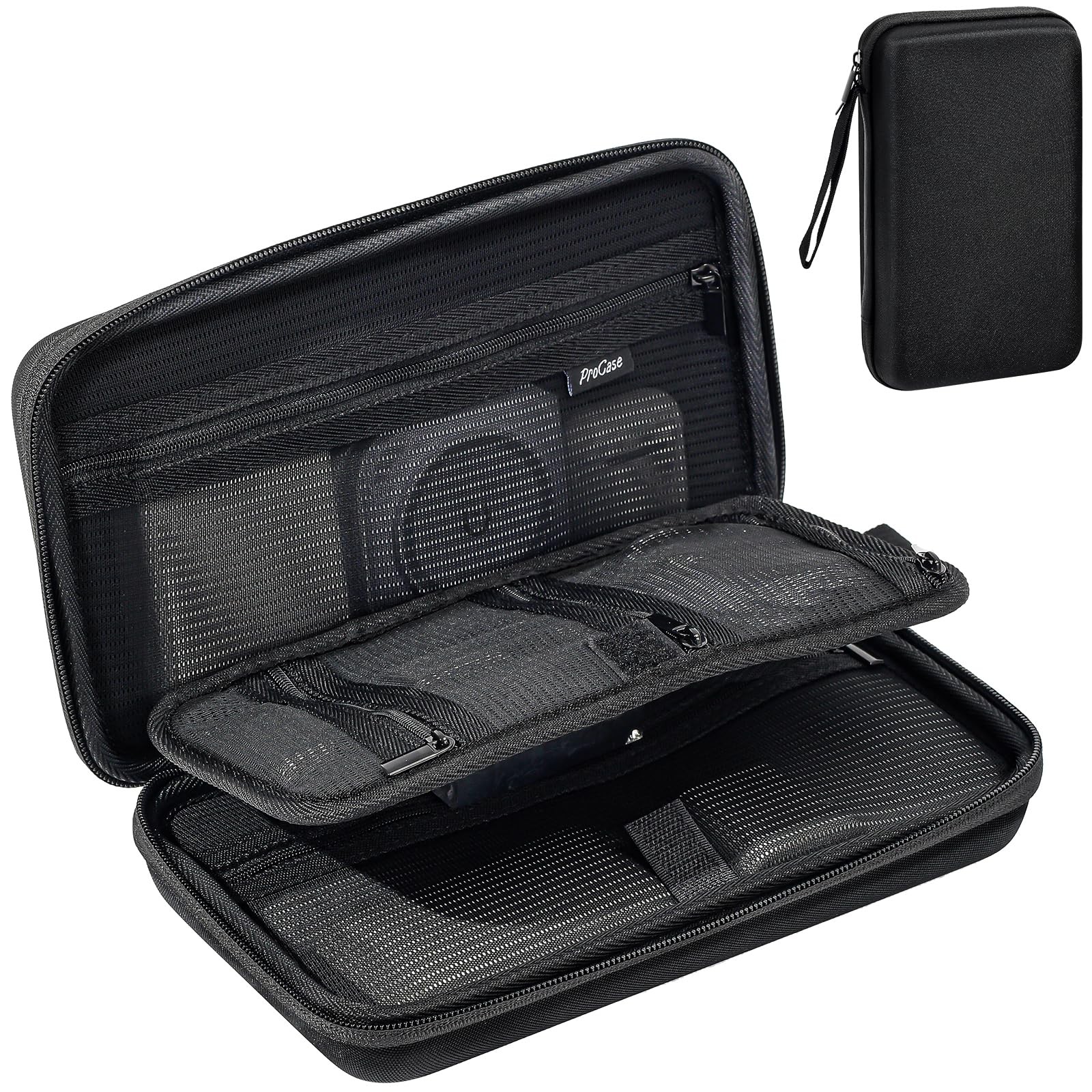 ProCase Large Hard Travel Electronic Medium - 9.7 x 5.8 x 2.55 Inch, Black