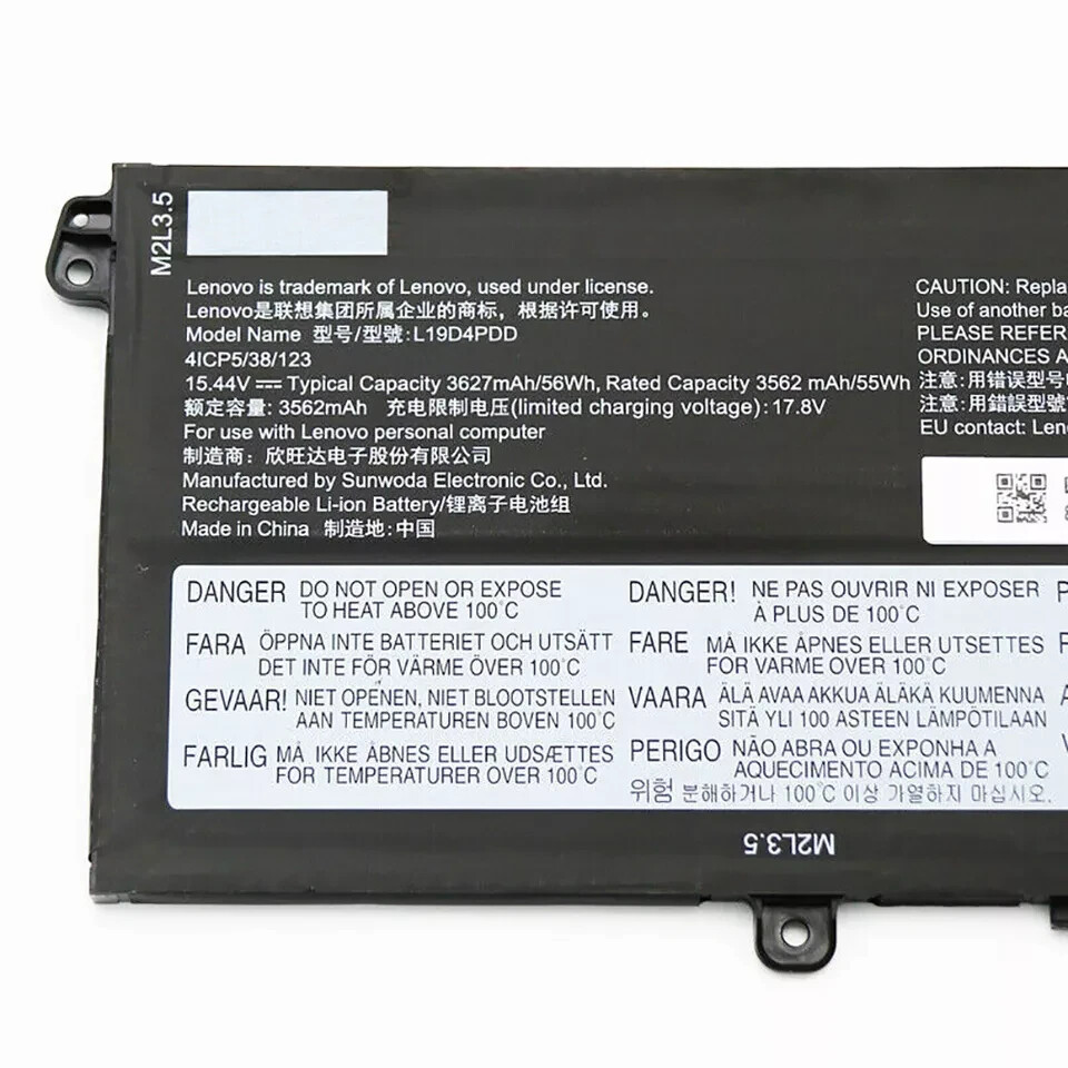 Genuine L19M4PDD L19D4PDD L19C4PDD Battery Lenovo ThinkBook 13S 14S G2 ITL 56Wh