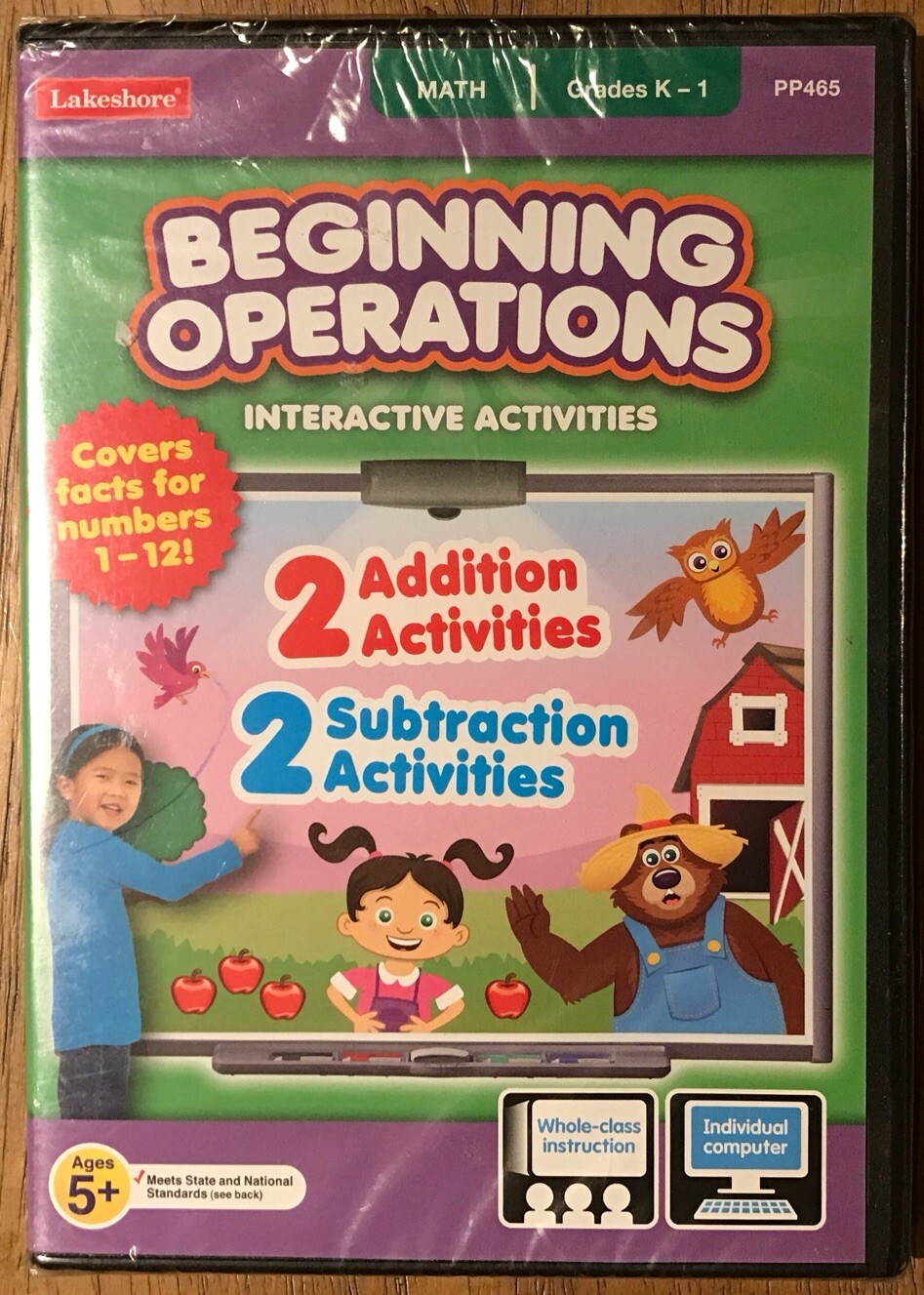 Lakeshore Beginning Operations Adventures Interactive Math CD-Rom Grade K 1