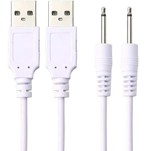 (2 Pack) Fast Charging Replacement USB Cable | DC 2 Ft (60.96 cm), White