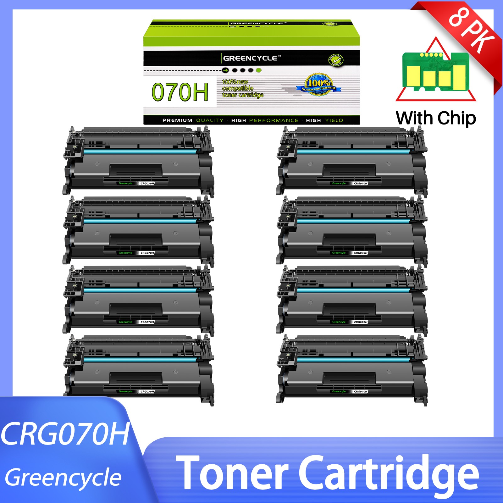 8PK CRG070H High Compatible Toner Cartridge for Canon MF460dw MF461dw MF462dw