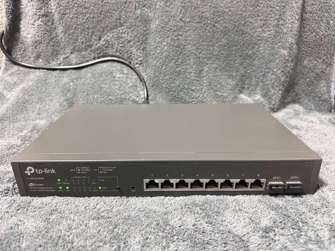 TP-LINK TL-SG2210MP 8-Port PoE+ Gigabit Switch with 2 SFP Ports Tested