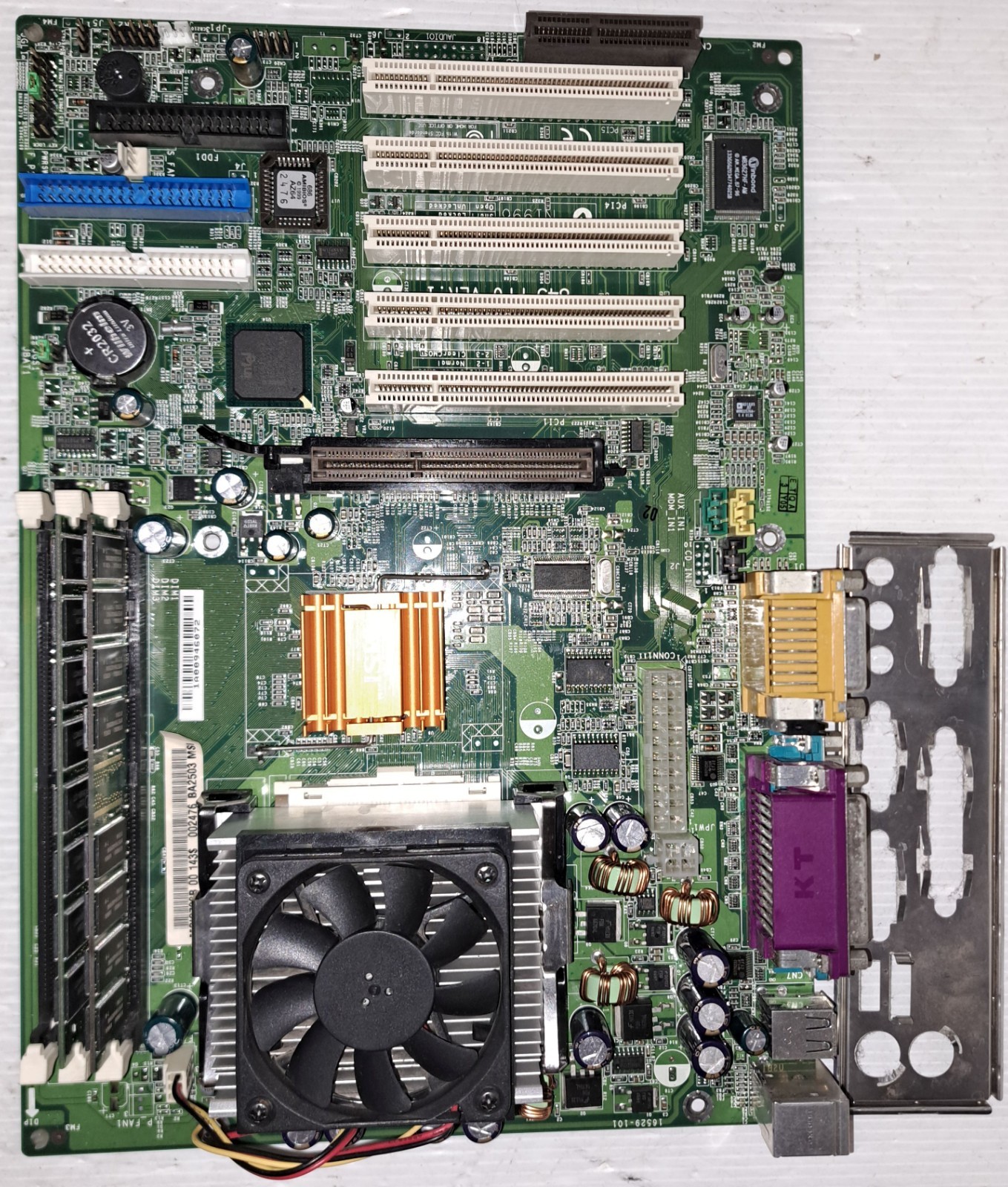 Vintage MSI MS-6529 845 PRO Motherboard with Pentium4 478 CPU for Retrogaming