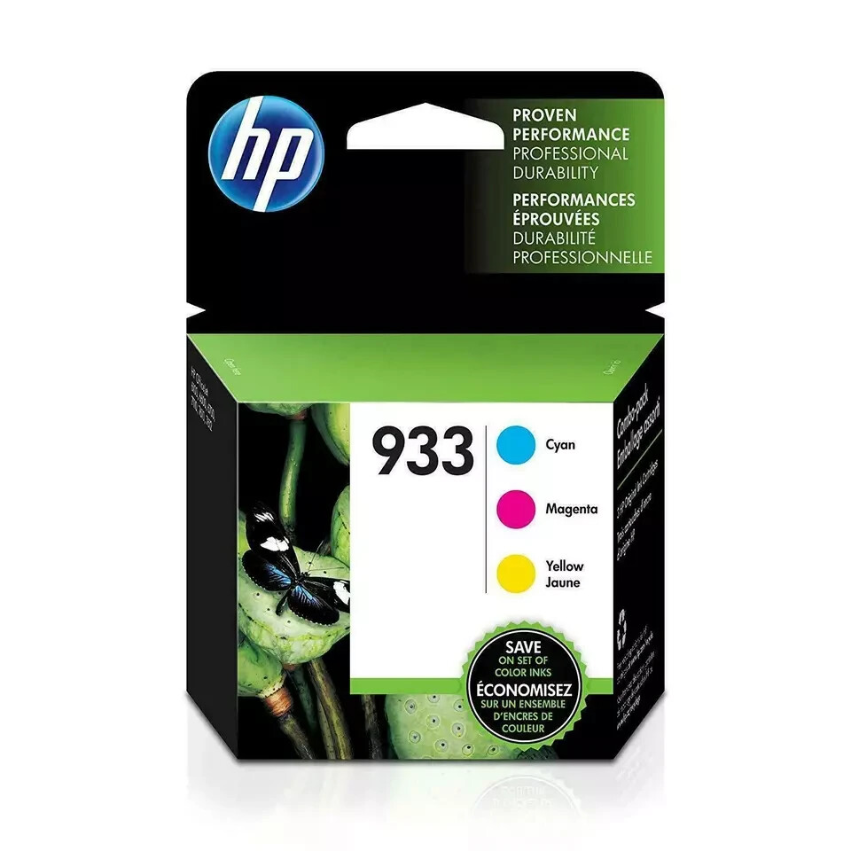 NEW Genuine HP 933 Cyan Magenta Yellow Ink Cartridges 3 Pack EXP 03/2024