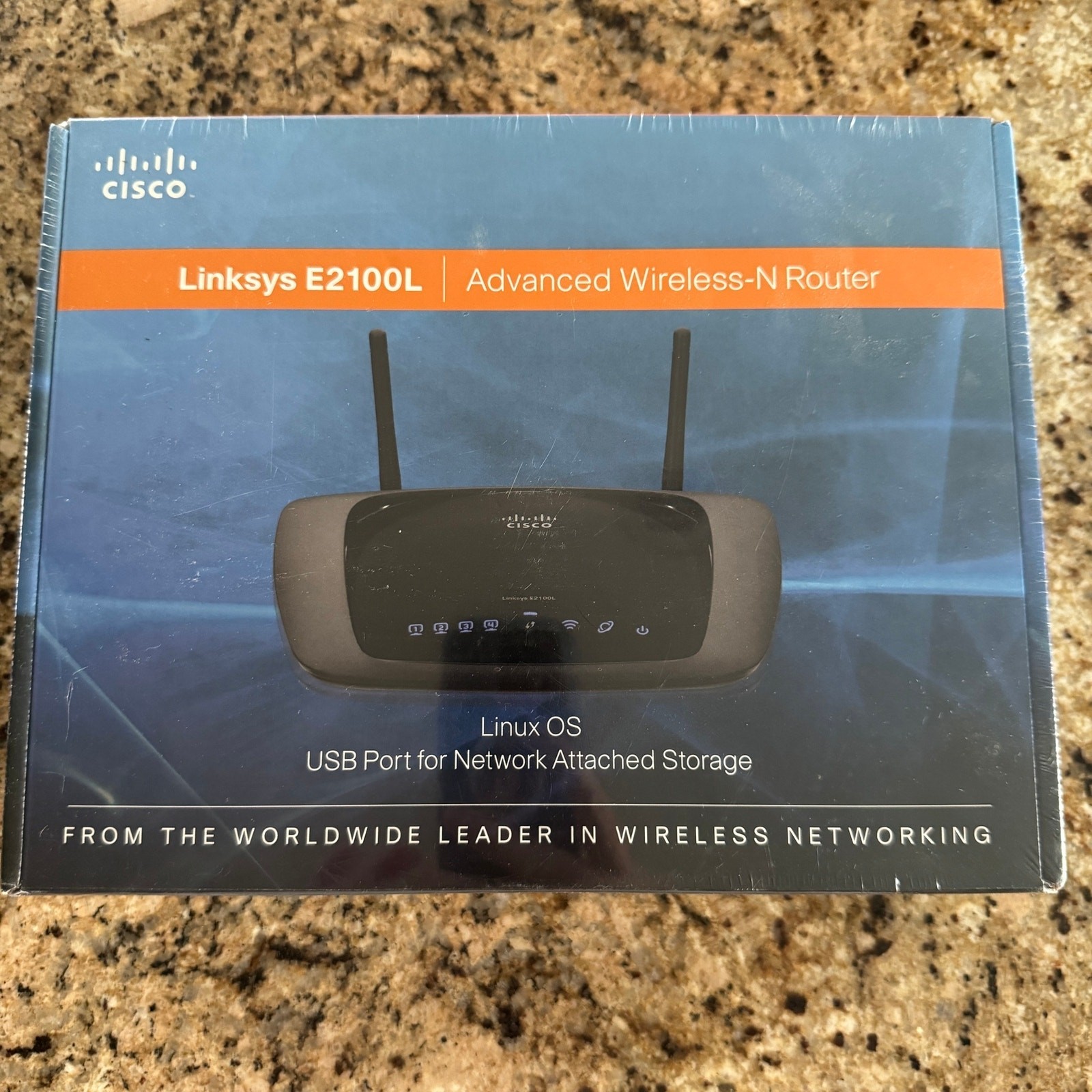 Cisco Linksys E2100L Wireless-N Router Linux OS USB New Sealed Vintage