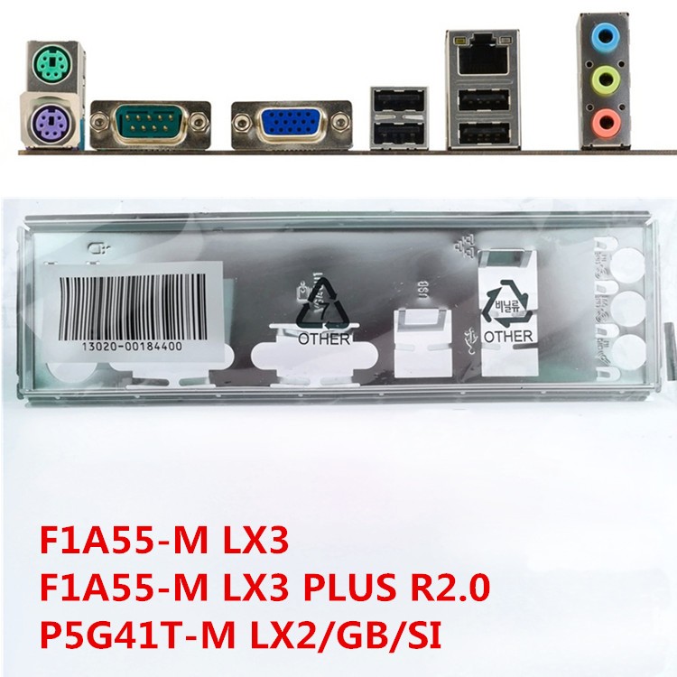 For Asus F1A55-M LX3 PLUS R2.0 Shield I/O IO Rear Baffle Backplate Motherboard