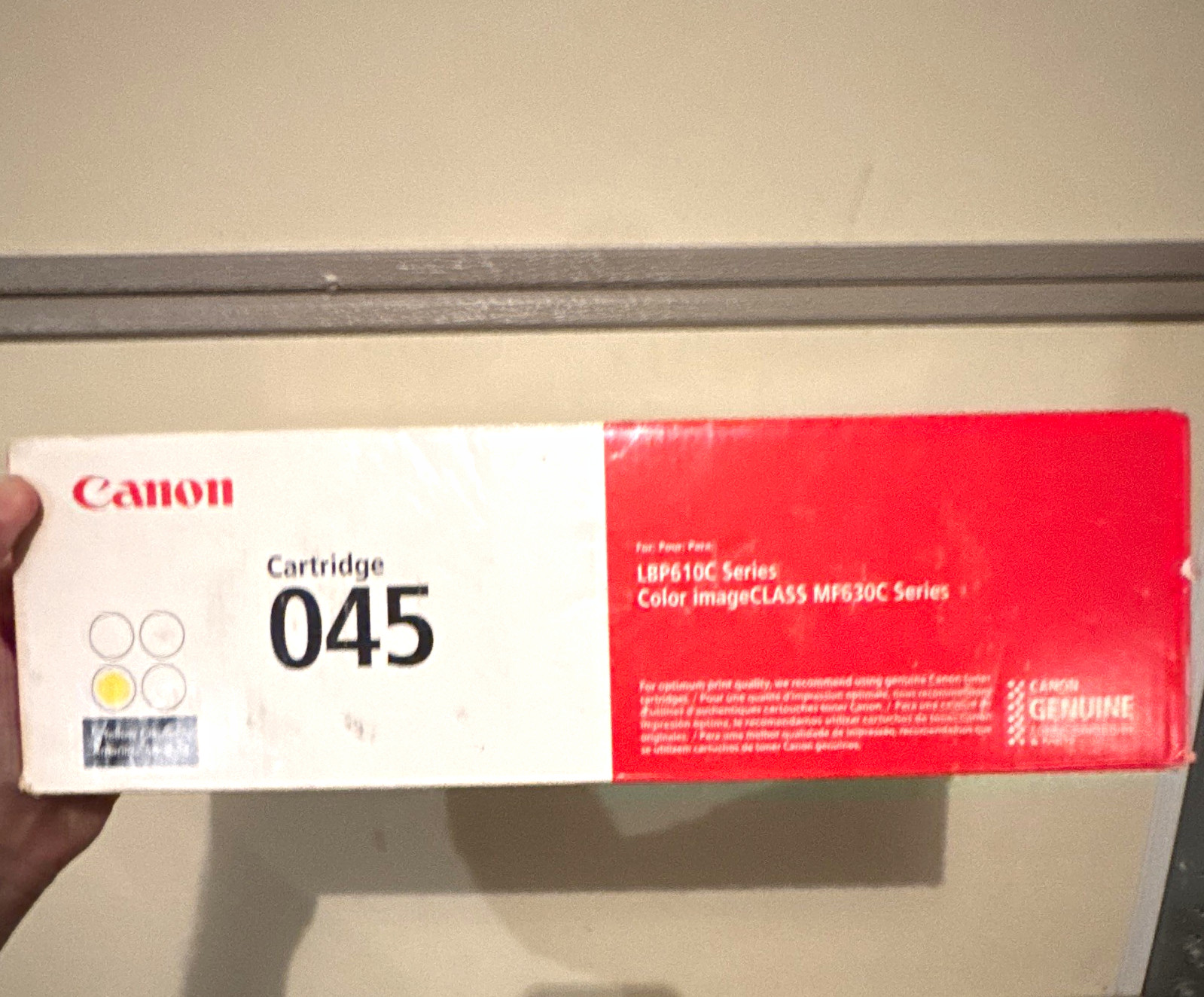 Canon Genuine 045 Yellow Laser Toner Cartridge for LBP610C & MF630C Series