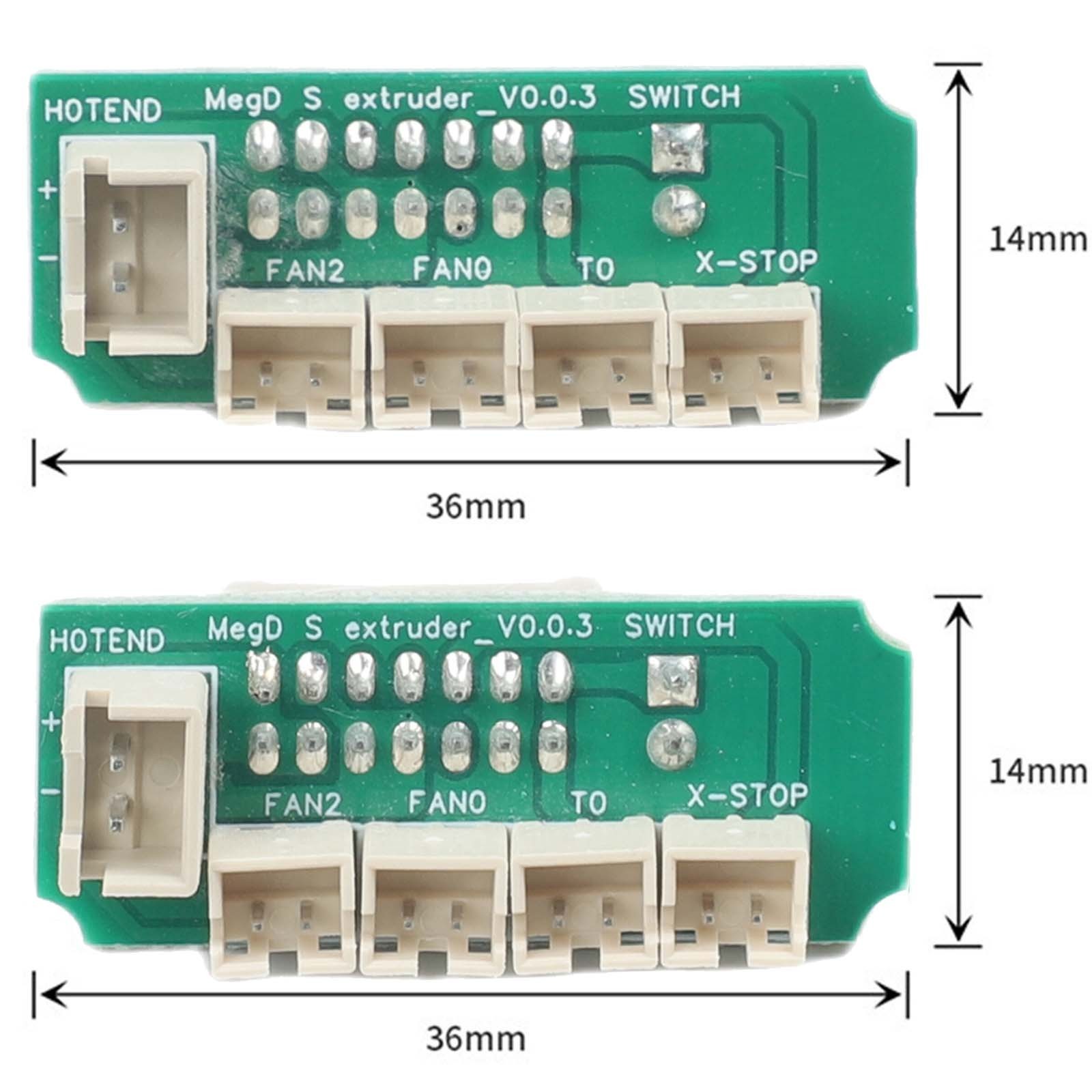 MegaS Pro Extruder Transfer PCB Board 2pcs Replacement Part for Anycubic