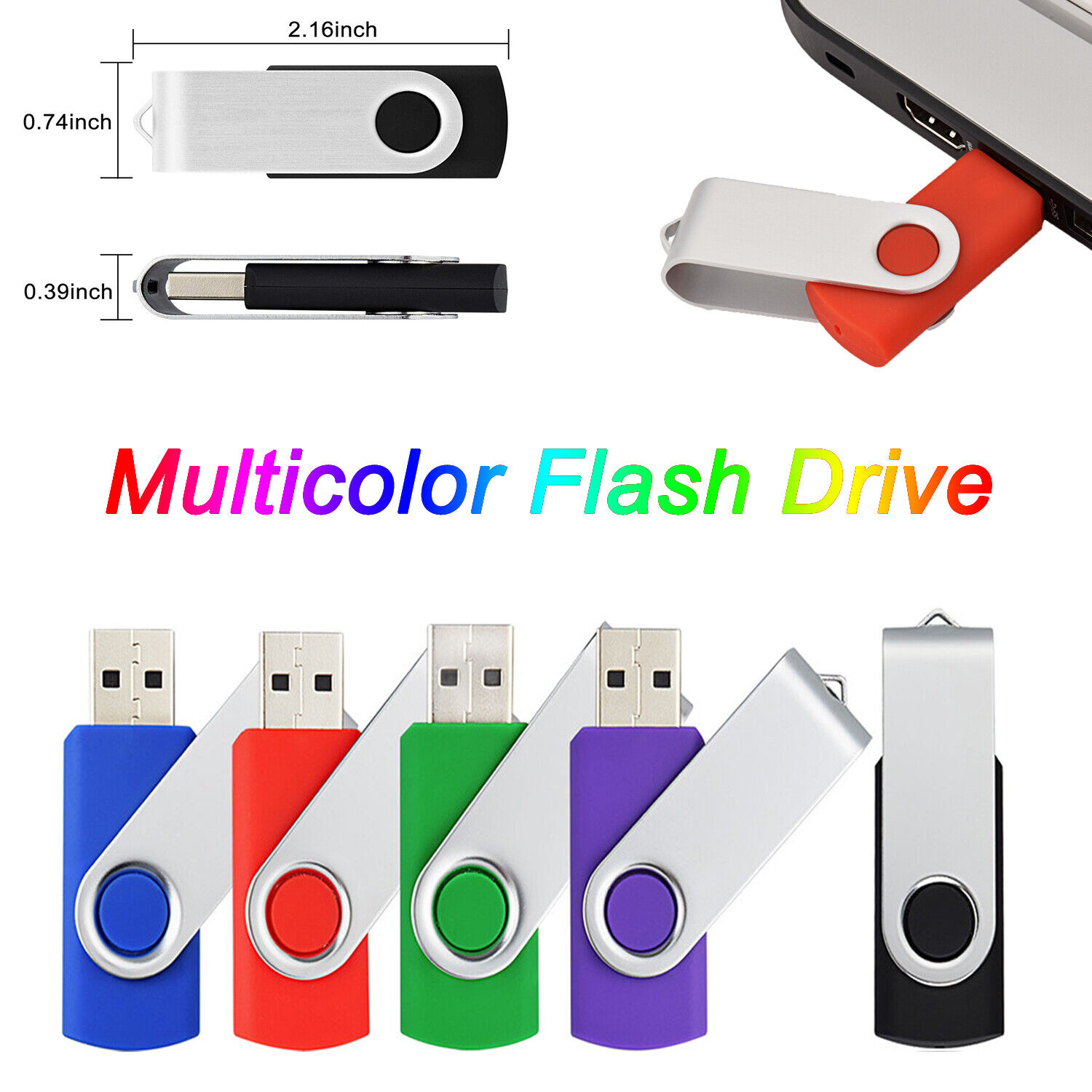 Lot 1x 5x 10x 50x 32GB Rotating Memory Stick USB2.0 Flash Pen Drive Thumb U Disk