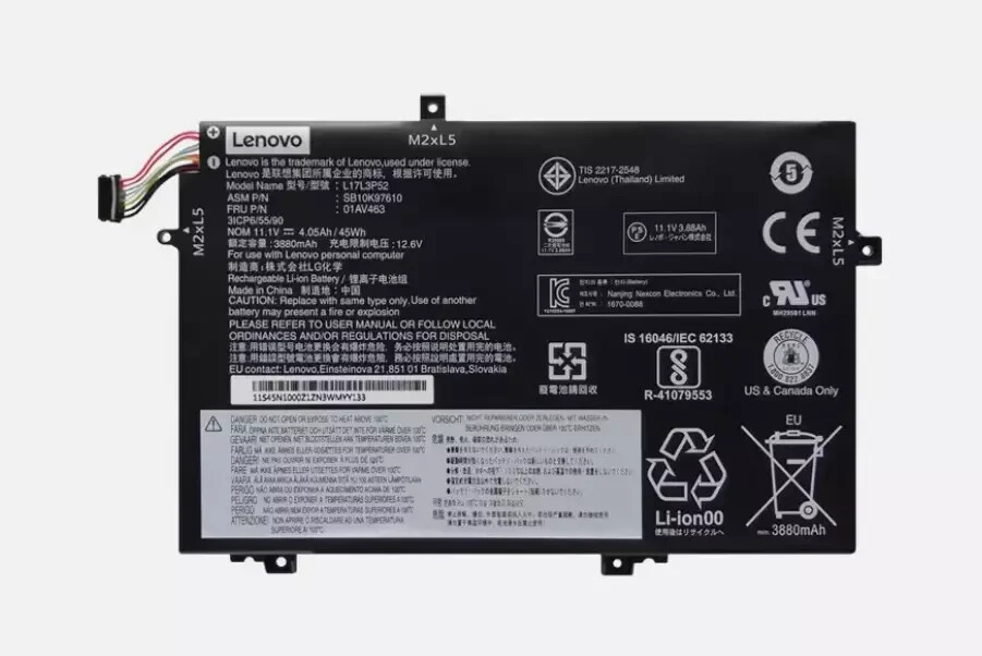 Genuine 01AV463 L17L3P52 Battery for Lenovo ThinkPad L480 L580 L490 L15 Series